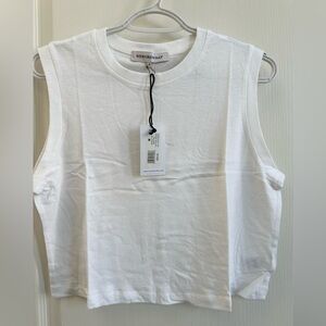 WeWoreWhat Cotton Muscle Tee – White. Size Medium. Women’s - NWT
